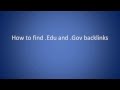 SEO Tip - How to build .Edu and .Gov Backlinks