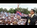 CNRP Leader Sam Rainsy return home to rescue Cambodia with all Khmer (18 July 2013)