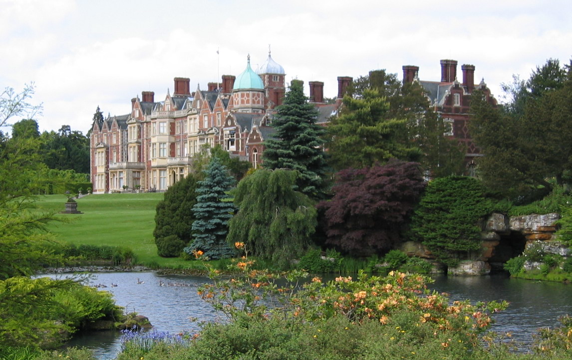 View of Sandingham House from the south bank of the Upper Lake