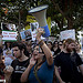 Protest in front of Mazor farm, Mazor, Israel, 2/9/2011.