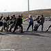 Direct Action, moving roadblocks near Jaba, 03.11.07, Palestine