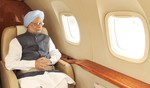 The Prime Minister, Dr. Manmohan Singh making an aerial survey of disaster affected areas of Uttarakhand, on June 19, 2013.