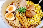 GOOD FOOD UNDER 30. Ramen Ikkyu Noodle shop, Sussex centre food court. Tokyo Shoya Ramen with/without Corn, ginger and egg as extras. 