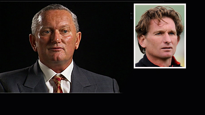 Stephen Dank and, inset, James Hird