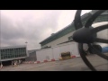 flybe Bombardier Dash 8 Q400 engine start and take off from LGW