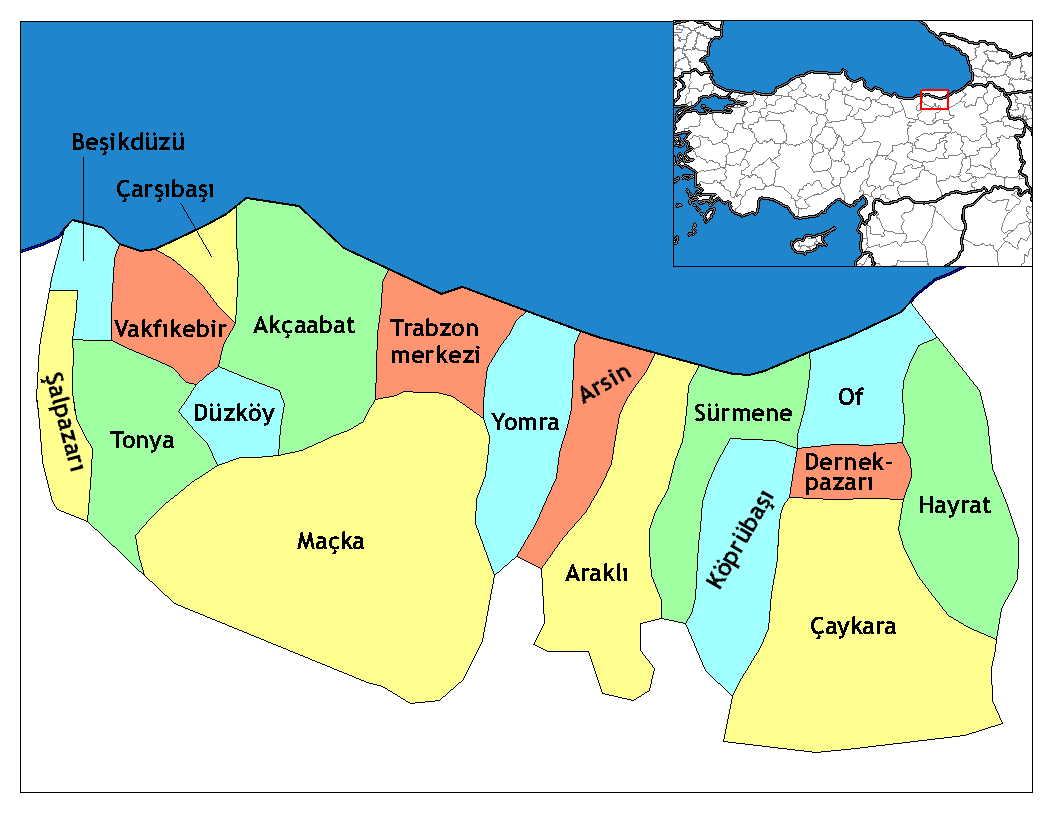 Districts of Trabzon