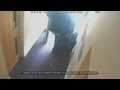 CCTV of murderer carrying victim's body in a suitcase