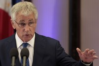 
US-Verteidigungsminister Chuck Hagel erklärt, die Vereinigten Staaten wollen ein Eingreifen in Syrien weiter auf eine internationale Basis stellen
