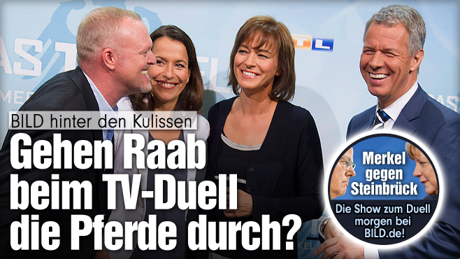 Gehen Raab beim TV-Duell „Merkel gegen Steinbrück“ die Pferde durch? 