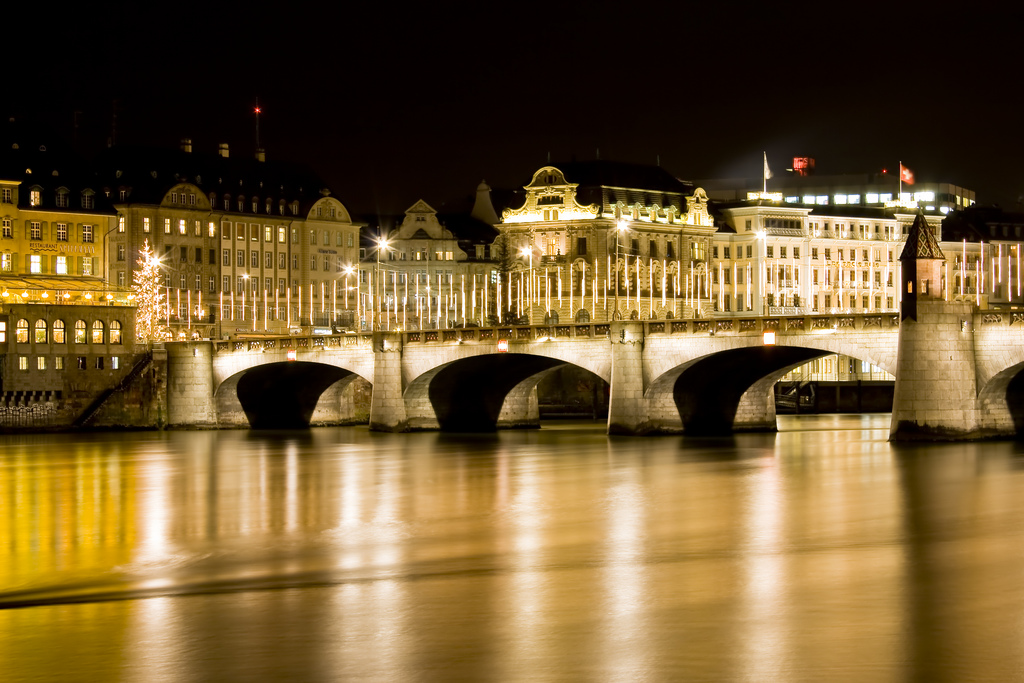 Basel - Mittlere Brücke over the Rhine