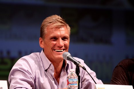 Actor Dolph Lundgren on the Expendables panel at the 2010 San Diego Comic Con in San Diego, California.