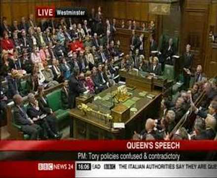 Brown vs. Cameron during Queen's Speech debate