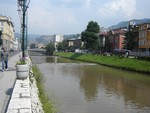 The Miljacka in Sarajevo is a river in Bosnia and Herzegovina that passes through Sarajevo and East Sarajevo. It is famous for being "Sarajevo's River", and it has come to be identified immediately with the city itself.