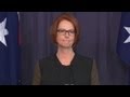 Australian Prime Minister Julia Gillard's resignation speech after being defeated by Kevin Rudd