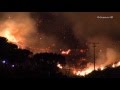 Raw: Calif. Wildfire Burns 10-mile Path to Pacific