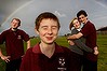 Charlotte Lampard, 16, helps care for her intellectually disabled brothers Jacob, 17, Ben, 11, and Lachlan, 14