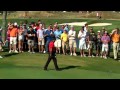 Tiger Woods falls to knees - back injury at Barclays