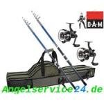 DAM Komplettset Angelset 2 Freilaufrolle +2 Angel rute +1 Ruten tasche 150cm 