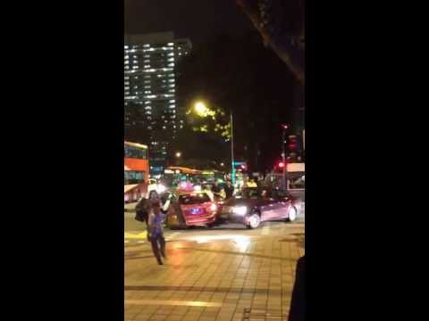 Bugis junction traffic accident on 15 Apr 2013, 9.15pm