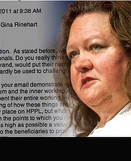 Gina Rinehart emails