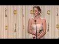 Raw: Jennifer Lawrence backstage after 2013 Oscar win