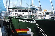 The new Greenpeace Rainbow Warrior ship visits Brisbane