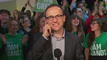Adam Bandt retained his seat, but The Greens will have to look outside the new parliament to build opposition to Abbott