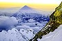 Just after dawn and I was on the descent from the summit of Mt Everest.
With the sun rising behind me, the shadow of the Everest was projected across the clouds and lower mountains of Nepal.
Whilst hypoxic and extremely tired, this view was showing me what an extraordinary place I had been to and also how serious the route remained for the descent. Photo by Steve Wyatt