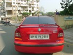 A luxury car on a road -Skoda Octavia-Auto-India