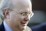  White House Deputy Chief of Staff Karl Rove arrives on the South Lawn of the White House Monday, April 9, 2007, in Washington. (AP Photo/Evan Vucci)   (js1) 