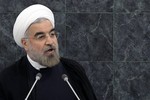 Hasan Rouhani, President of the Islamic Republic of Iran, addresses the 68th United Nations General Assembly at UN headquarters, Tuesday, Sept. 24, 2013.