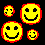 Smiley faces, animated