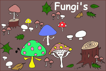 Dancing mushrooms, animated