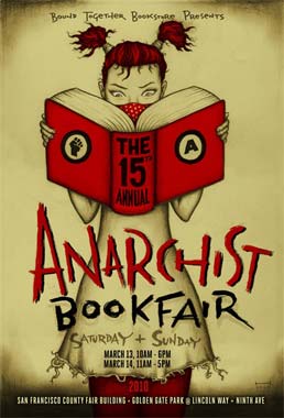 affiche de l'anarchist bookfair de San Francisco 2010
