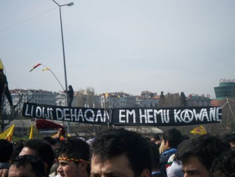 The banner of Ahali in Newroz, Istanbul, 21st March, 2009