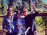 And she's off again! Kris Jenner shared this picture of her wine tasting with Jonathan Cheban and Ben Flajnik, some reports are claiming she's supposed to be looking after her granddaughter Nori West 