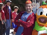 Steve Carell at Disneyland in Anaheim with his family