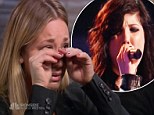 Supportive sisters: Kaley Cuoco wiped away tears as her sister Briana sang her heart out on Monday during a blind audition on NBC's hit show The Voice