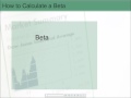 How to Calculate a Beta