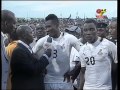 Asamoah Gyan speaks after match between Ghana Black Stars and Zambia Chipolopolo