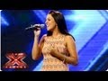 Stephanie Woods sings Songbird by Eva Cassidy - Arena Auditions Week 3 - The X Factor 2013