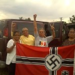 Lakota and Dakota grandmothers captured the Nazi flag hanging in Leith, ND and burned it. Warriors! | via lastrealindians.tumblr.com