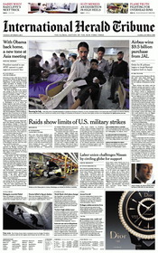IHT Asia Front Page