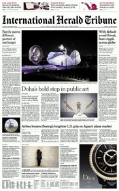 IHT Europe Front Page