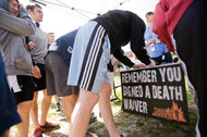 Participants who register for Tough Mudder events sign releases acknowledging safety risks.