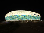 The Allianz Arena in Champions League final livery. The Allianz Arena was announced by UEFA as the venue of the 2012 final on 30 January 2010, although the stadium was referred to as "Fußball Arena München" for the match, as UEFA does not recognise sponsorship by companies that are not among its partner organisations.