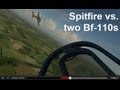 Spitfire vs. two Bf-110s - - - by Søren Dalsgaard