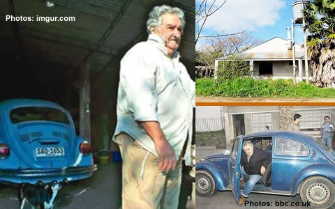 Jose Mujica: The world’s ‘poorest’ president • Donates 90% salary to poor • Shuns presidential mansion • Rides 1987 Volkswagen – click on image to see article about him