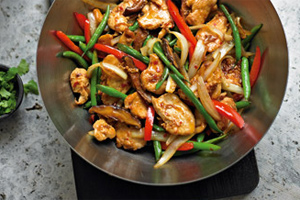 Spicy chicken stir-fry.