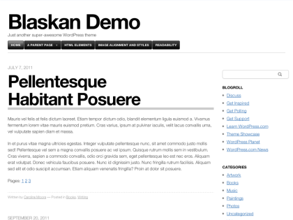 Blaskan WordPress Theme